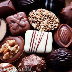 Jual poster gambar permen coklat