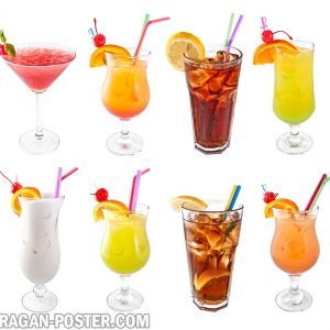 jual poster gambar minuman cocktails