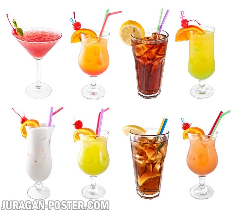 jual poster gambar minuman cocktails
