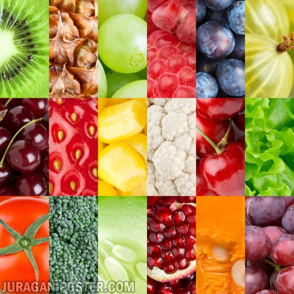 Jual poster gambar buah-buahan