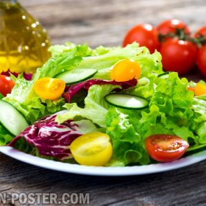jual poster gambar makanan salad