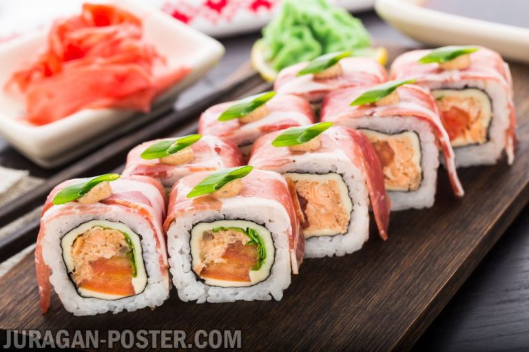 jual poster gambar makanan Sushi and other japanese food 01