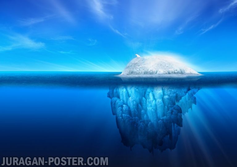 Jual poster pemandangan alam gunung es Iceberg