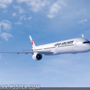jual poster gambar pesawat Japan Airlines