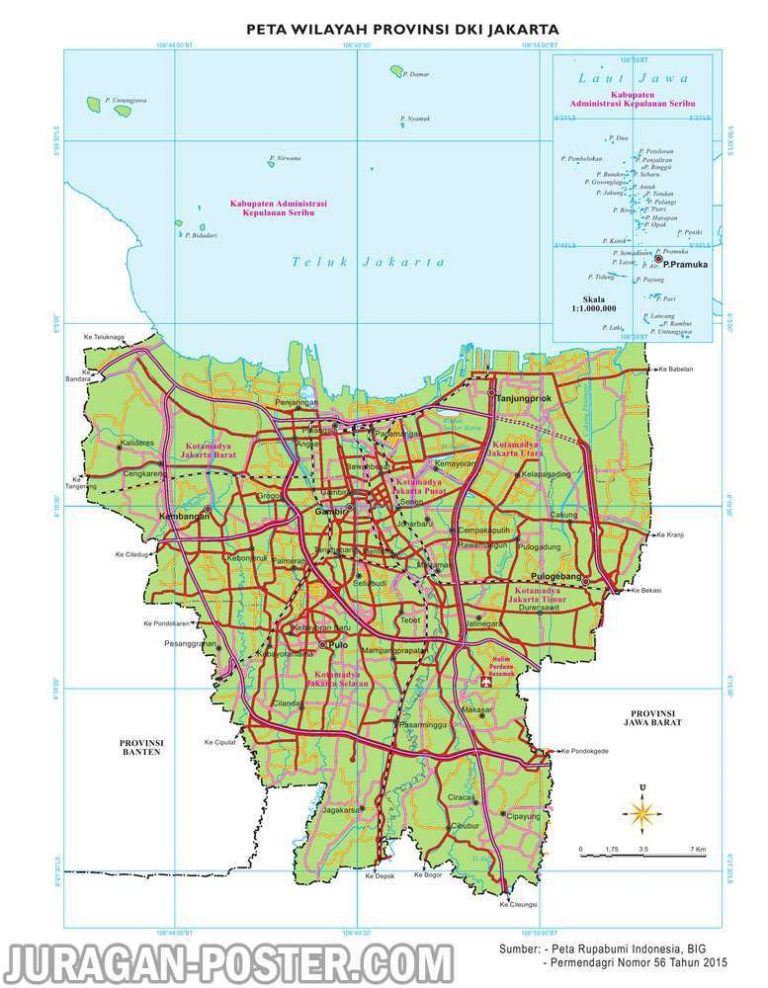 Jual Peta Provinsi Indonesia Lengkap