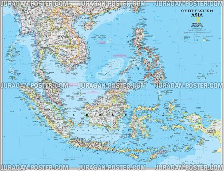 jual peta indonesia dan asia