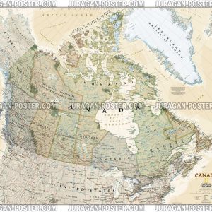 Jual Peta Negara Kanada Lengkap