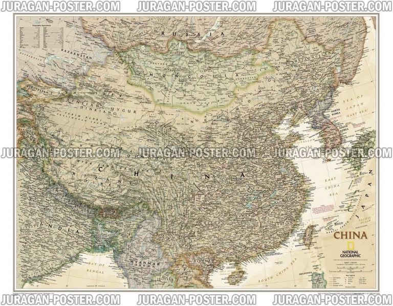 Jual Peta Negara Cina Lengkap