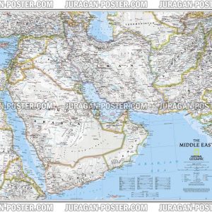 Jual Peta Negara Timur Tengah Middle East