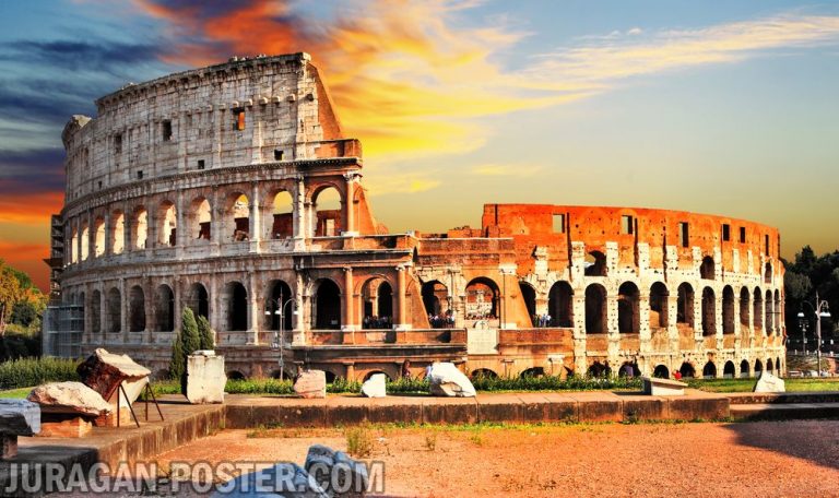 Jual poster Pemandangan Kota Roma Italy