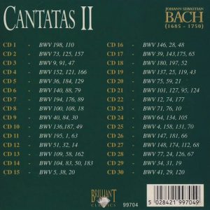 Jual Mp3 Kompilasi Musik Klasik Johann Sebastian Bach Complete Works 160 CD 5 Cantasas 2