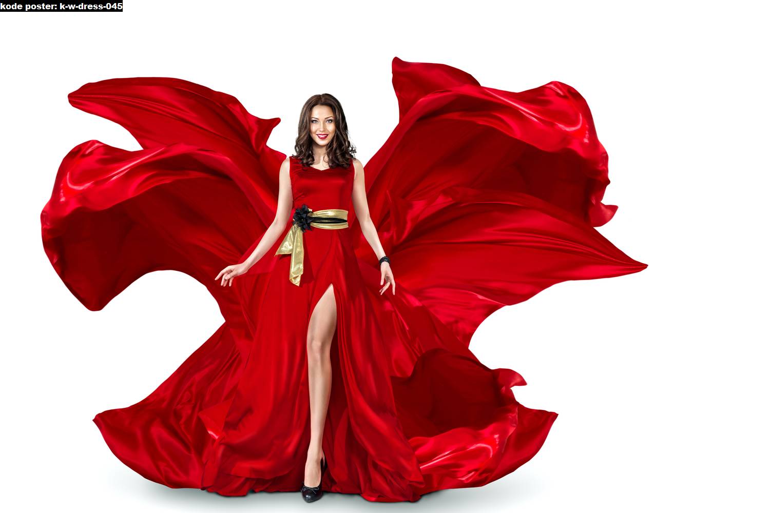Развивающееся красное платье