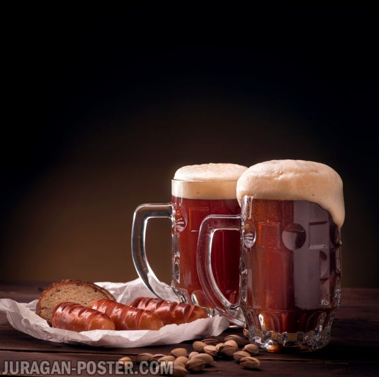jual poster gambar Beer and Snacks
