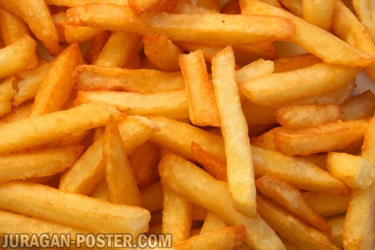 jual poster gambar makanan kentang goreng French Fries