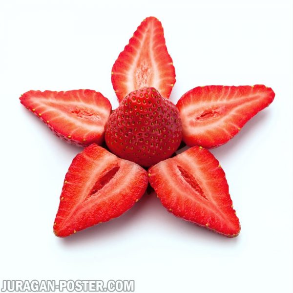 jual poster gambar buah Strawberry
