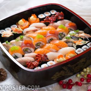 jual poster gambar makanan Sushi and other japanese food 02