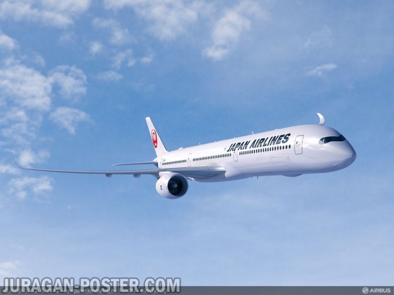 jual poster gambar pesawat Japan Airlines