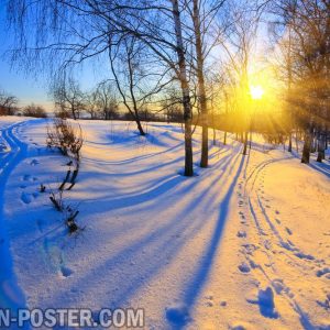 Jual poster gambar pemandangan alam musim salju winter 01