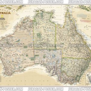 Jual Peta Negara Australia Lengkap